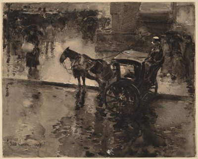 Dagály a sugárúton alkotó: Childe Hassam