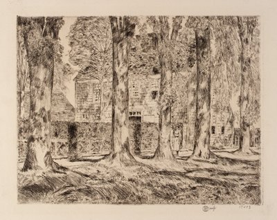 The Village Elms, Easthampton alkotó: Childe Hassam