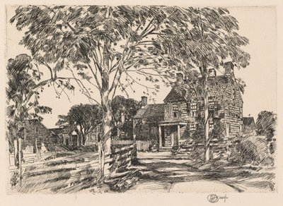 Walt Whitman szülőháza alkotó: Childe Hassam