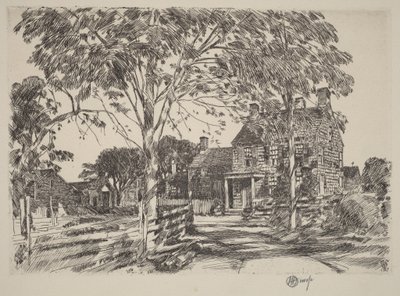 Walt Whitman szülőháza alkotó: Childe Hassam