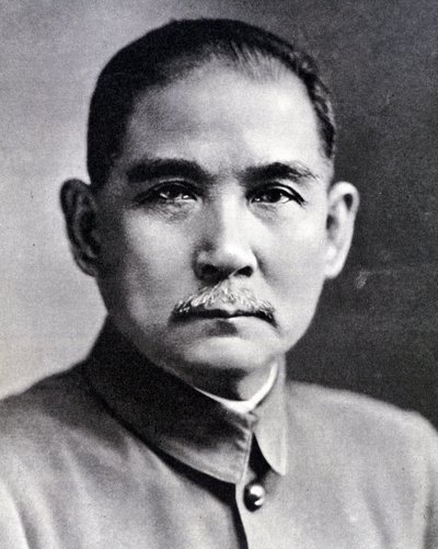 Szun Jat-szen (Yat Sen, Zhongshan) (1866-1925), kínai forradalmár és államférfi portréja. alkotó: Chinese Photographer