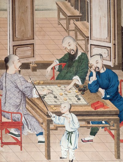 Stratégiai játék Kínában, 18. század végén (wc papíron) alkotó: Chinese School
