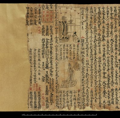 Almanach, Dunhuang Mogao (tinta papíron) alkotó: Chinese School