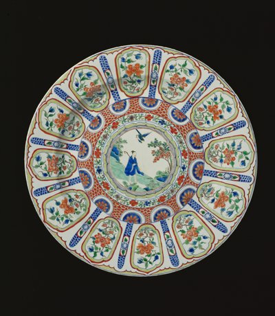 Li Bai halhatatlan tang költőt ábrázoló töltő, Kangxi-korszak, 1690 körül (porcelán) alkotó: Chinese School