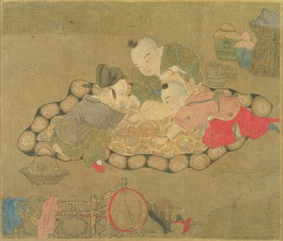 Játszó gyerekek, Ming-dinasztia, 1500 (wc selyemen) alkotó: Chinese School