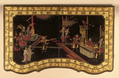 Kínai export fésülködő asztallap c.1780 (fekete lakk) (lásd még: 220144) alkotó: Chinese School