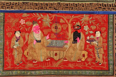 Kínai oltárterítő (textil) alkotó: Chinese School