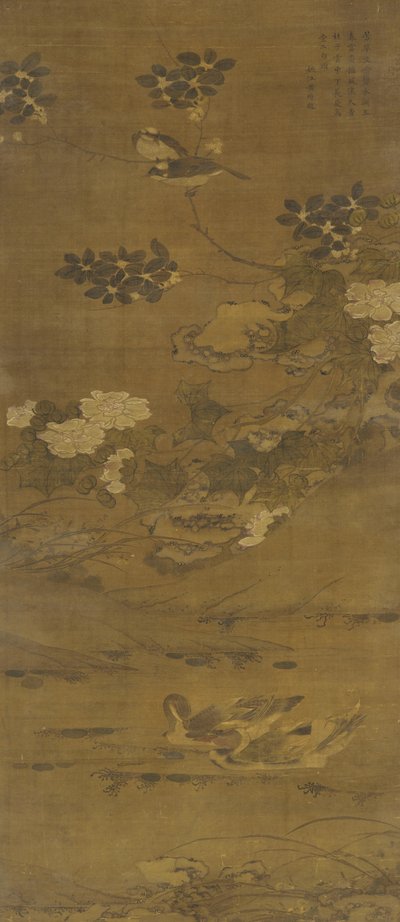Virágok, kacsák és más madarak, Ming vagy Qing dinasztia, XV-XVIII. alkotó: Chinese School