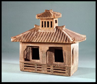 Egy ház temetési modellje, Han-dinasztia (Kr. e. 206-i.sz. 220) (terrakotta) alkotó: Chinese School