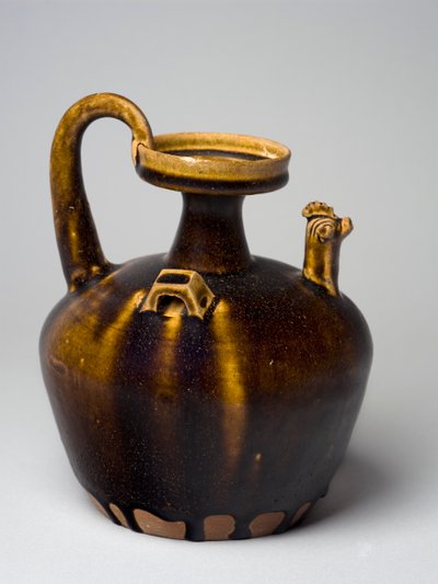 Hu csirkefej díszítéssel, Eastern Jin, 317-420 (mázas edények) alkotó: Chinese School