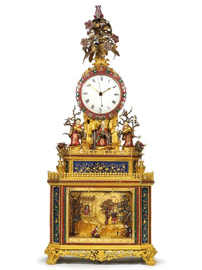Imperial ütős, zenei és automata "Daoist Immortal" óra, Guangzhou műhelyek, Qianlong időszak, 1736-95 alkotó: Chinese School