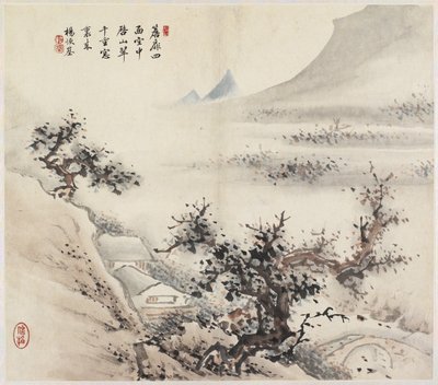 Fekvő (tinta és színek papíron) alkotó: Chinese School