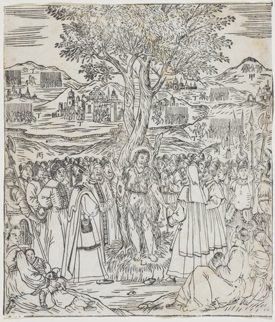 Keresztelő Szent János prédikáció, Giulio Alenis Tianzhu jiangsheng zhuxiang jingjie (A Menny Urának, aki testben megtestesült) tányérja, Jinjiang Church, Fujian alkotó: Chinese School