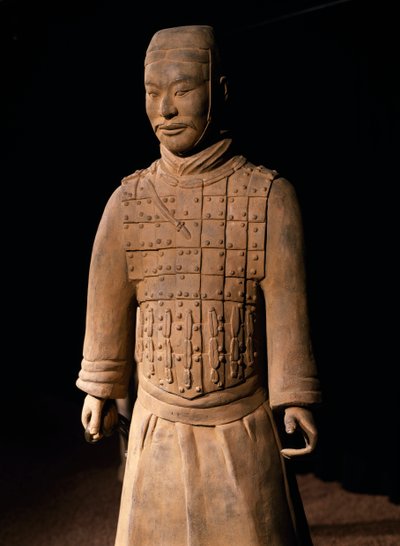 A terrakotta hadsereg harcosa, Qin Shi Huang császár mauzóleuma, ie 3. század (fotó) alkotó: Chinese School