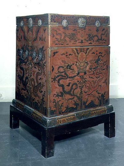 Wanli utazóláda, 1613 (lakk) alkotó: Chinese School