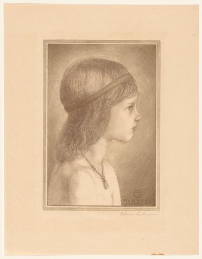 Egy ismeretlen lány portréja alkotó: Chris Lebeau (signed by artist)