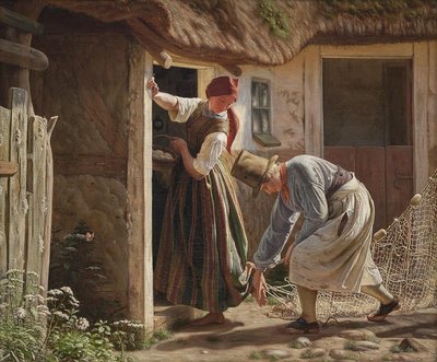 A lány beleakadt a hálóba alkotó: Christen Dalsgaard