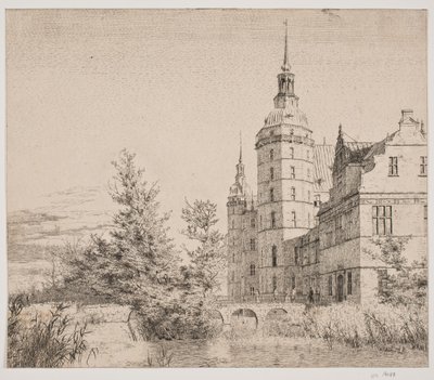 Frederiksborg kastély. Buli Møntbroenben alkotó: Christen Købke
