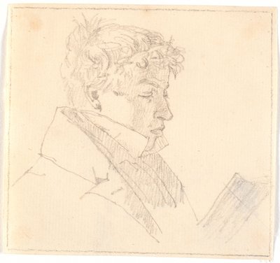Olvasó fiatalember, a művész legidősebb testvére, Carl Adolf Købke lelkész (1804-1840) ? alkotó: Christen Købke