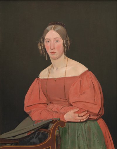 A művész nővére, Cecilie Margrethe Petersen portréja, szül. Købke alkotó: Christen Købke
