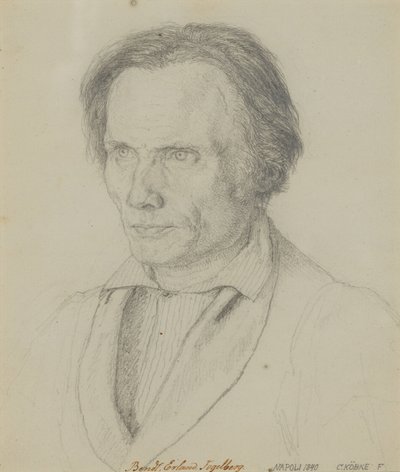 Bengt Erland Fogelberg (1786–1854), szobrász, 1839 alkotó: Christen Købke