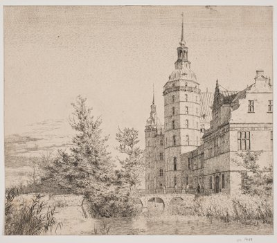 Frederiksborg kastély. Buli Møntbroenben alkotó: Christen Købke
