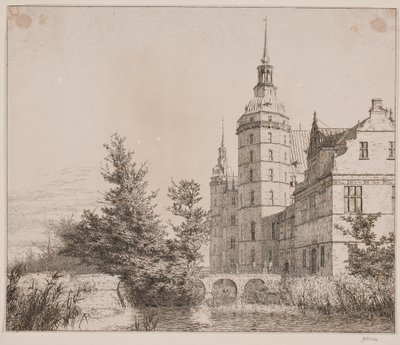 Frederiksborg kastély. Buli Møntbroenben alkotó: Christen Købke