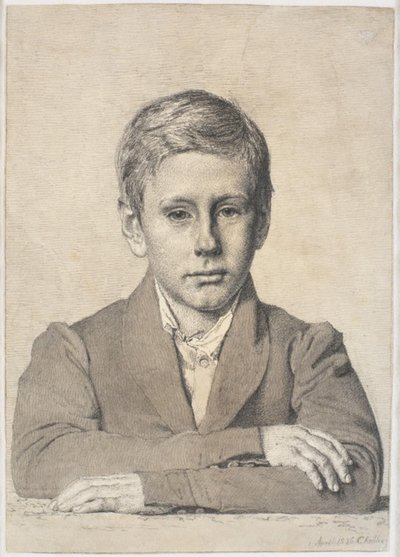 Henrik Clausen (1825-1904) favágó gyermekkori portréja alkotó: Christen Købke