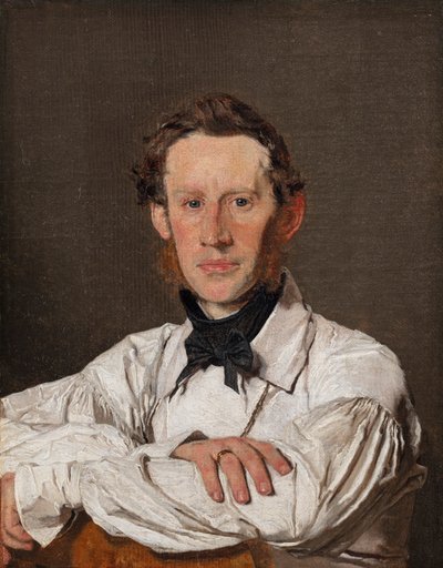 Christian Holm állatfestő portréja alkotó: Christen Købke