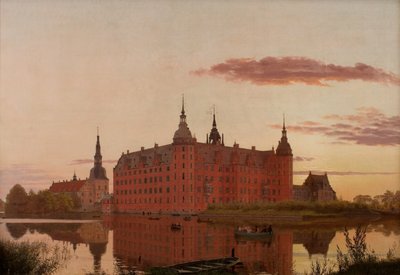 Frederiksborg kastély az esti fényben Frederiksborg kastély az esti fényben, 1835. alkotó: Christen Schiellerup Købke
