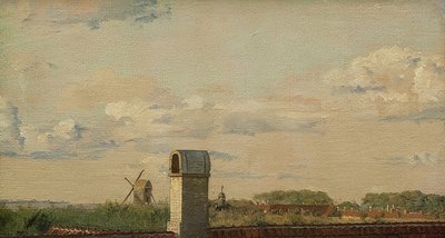 Kilátás Toldbodvej ablakából a koppenhágai várra. 1833 körül alkotó: Christen Schjellerup Købke