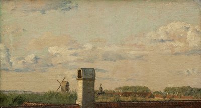 Kilátás Toldbodvej ablakából A koppenhágai Citadella felé nézve, c. 1833 (olaj, papír, vászonra fektetve) alkotó: Christen Schjellerup Kobke