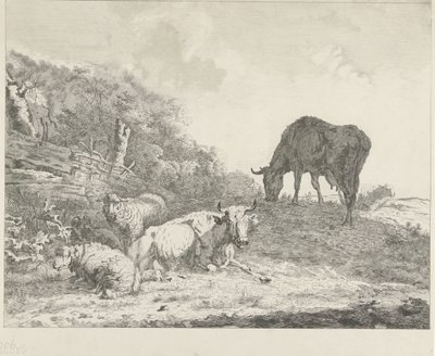 Táj szarvasmarhákkal alkotó: Christiaan Godfried Schutze van Houten