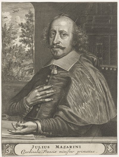 Mazarin bíboros portréja, 1660-1670 alkotó: Christiaan Hagen