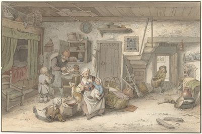 Belső parasztcsaláddal alkotó: Christiaan Josi