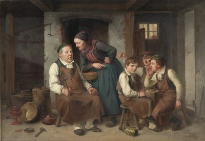 Egy rézműhelyben alkotó: Christian Andreas Schleisner