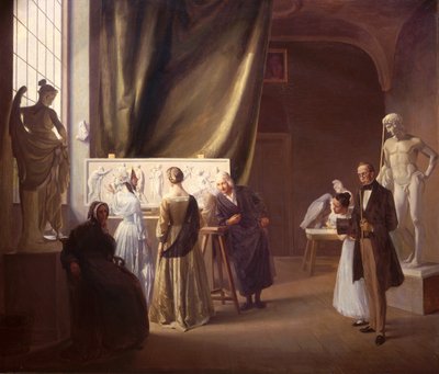 Bertel Thorvaldsen műterme (1770-1844) 1899 (olaj, vászon) alkotó: Christian Bang