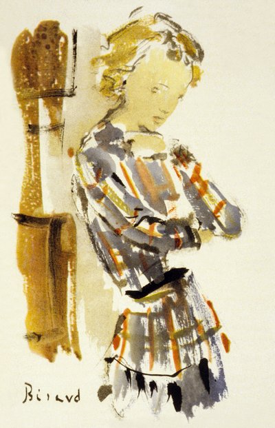 Illusztráció Andre Gide "A nők iskolájából". alkotó: Christian Bérard
