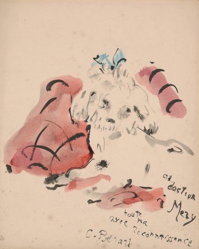 Petit chien (recto) (olajpasztell, akvarell, ecset és tinta, papír) alkotó: Christian Bérard