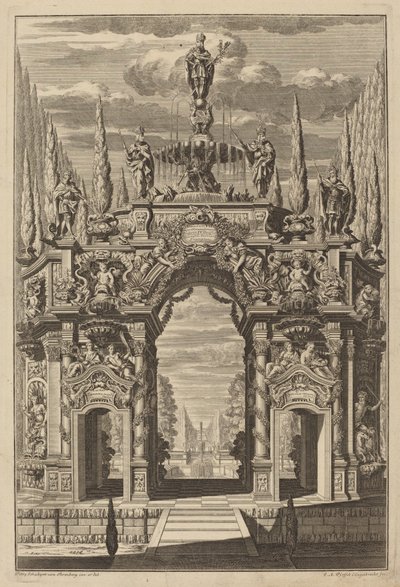 Friedrich diadalíve IV alkotó: Christian Engelbrecht and Johann Andreas Pfeffel, after Peter Schubert von Ehrenberg