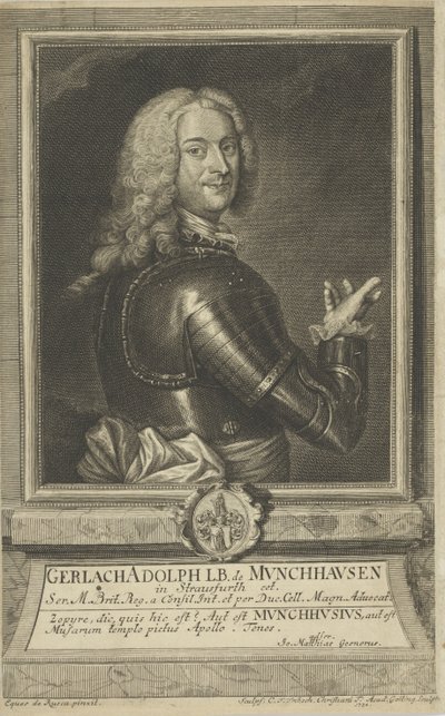 Gerlach Adolph von Munchausen portréja 1688-1770, 1738. alkotó: Christian Friedrich Fritzsch