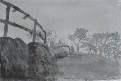 A Long Climb, 2015 (akvarell, papír) alkotó: Christian Furr