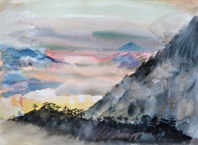 Színes tenger, 2015 (akvarell, papír) alkotó: Christian Furr