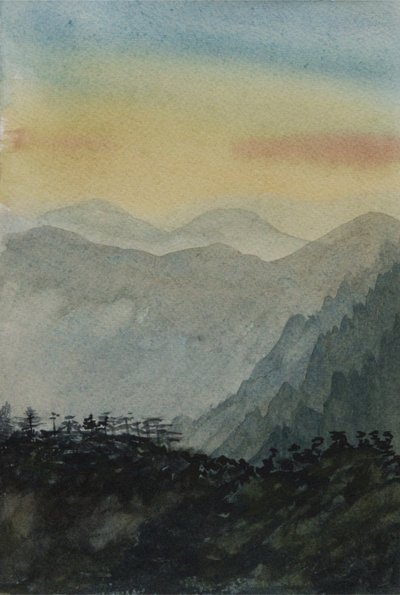 Getting Closer, 2015 (akvarell, papír) alkotó: Christian Furr