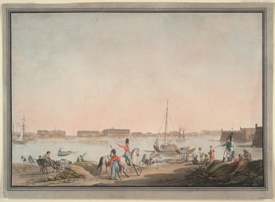 Szentpétervár látképe a Néva felől, 1808 alkotó: Christian Gottlieb Hammer