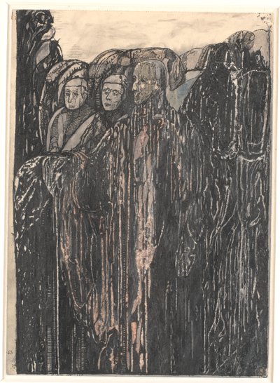 Három alak a kertben. alkotó: Christian Kongstad Petersen