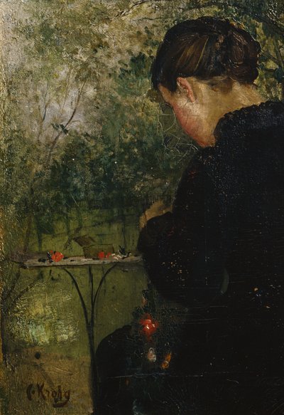 Amalie a kertben alkotó: Christian Krohg