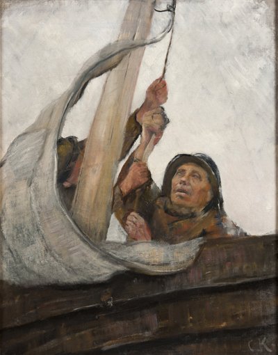 Kihajózás alkotó: Christian Krohg