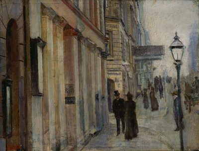 A Karl Johan utca és a Dronningen utca sarka alkotó: Christian Krohg