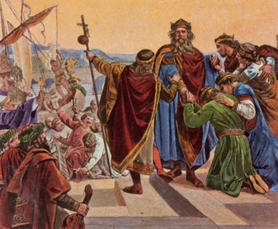 Barbarossa búcsúja a hajóút előtt alkotó: Christian Ludwig Leonhard Gey